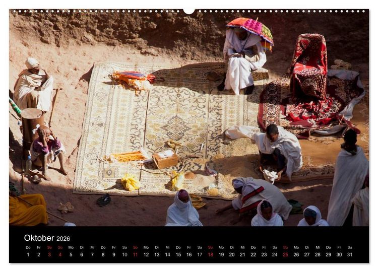 Produktbild: &Auml;thiopien - kulturelle H&ouml;hepunkte im orthdoxen Norden (Wandkalender 2026 DIN A2 quer), CALVENDO Monatskalender