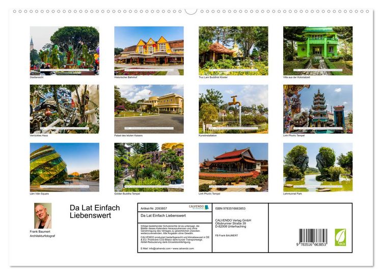 Produktbild: Da Lat Einfach Liebenswert (hochwertiger Premium Wandkalender 2026 DIN A2 quer), Kunstdruck in Hochglanz