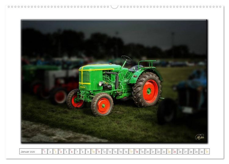 Produktbild: Oldtimer - Traktor Liebe (Wandkalender 2026 DIN A2 quer), CALVENDO Monatskalender