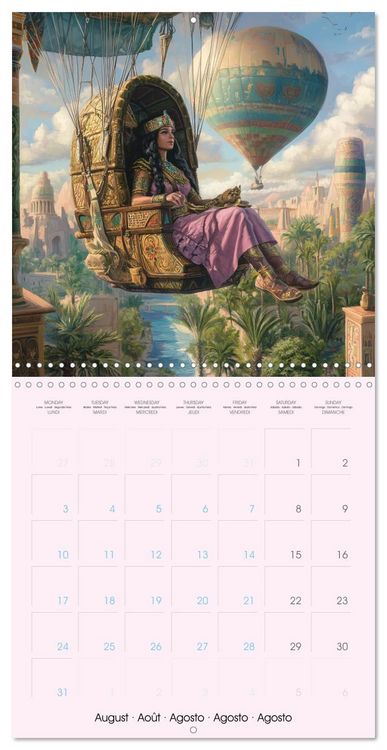 Produktbild: Flying through ancient history with AI (Wall Calendar 2026 12 &times; 12 Inch) CALVENDO 12 Month Wall Calendar