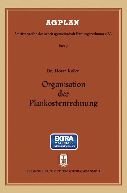 Produktbild: Organisation der Plankostenrechnung