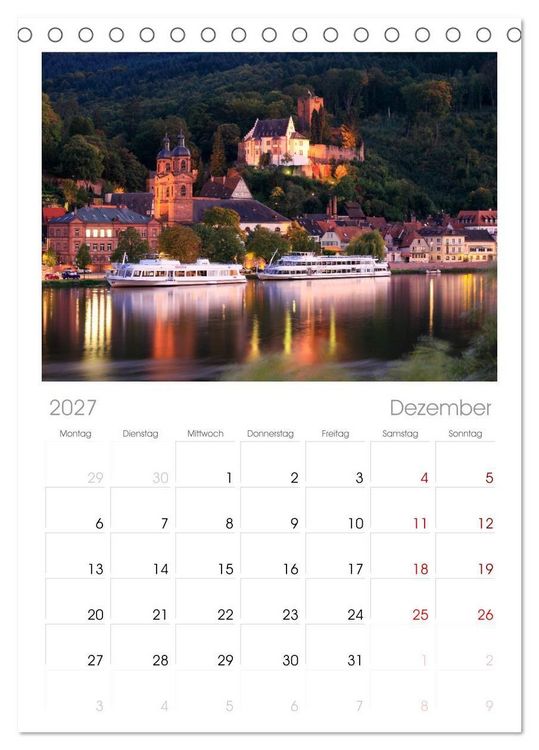 Produktbild: Tischplaner 2027 - Burgen in Deutschland (A5 Tischkalender zum Aufstellen) CALVENDO