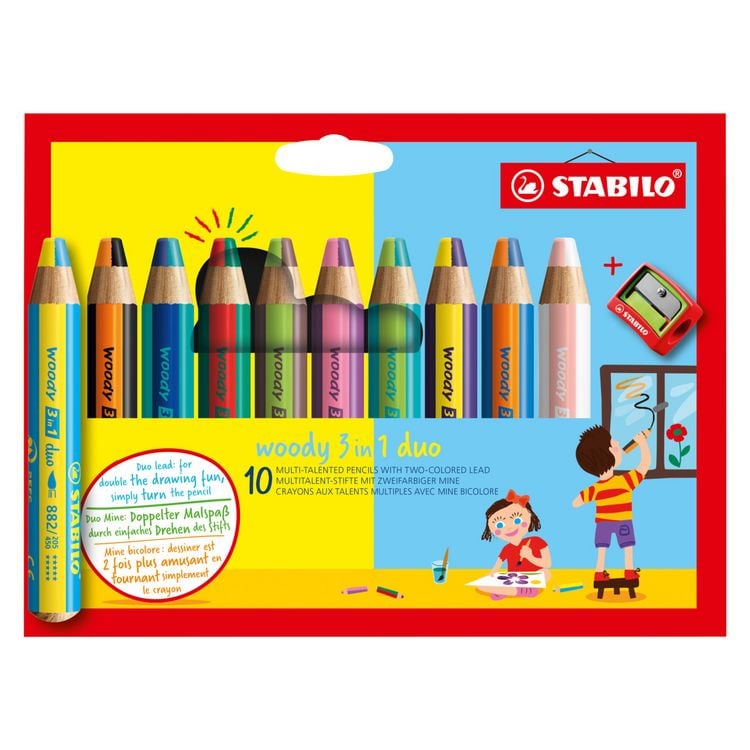 Produktbild: STABILO Aquarellbuntstift woody 3 in 1 duo