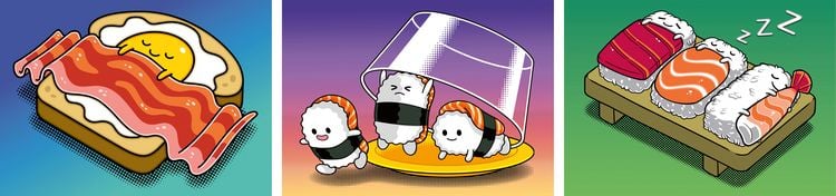 Produktbild: Minipuzzle-Trio 100 Teile - Kawaii Breakfast, Lunch & Dinner