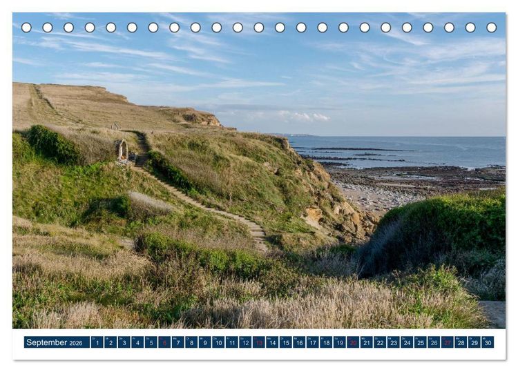 Produktbild: Normandie - raue K&uuml;sten, sanfte H&uuml;gel (Tischkalender 2026 DIN A5 quer), CALVENDO Monatskalender