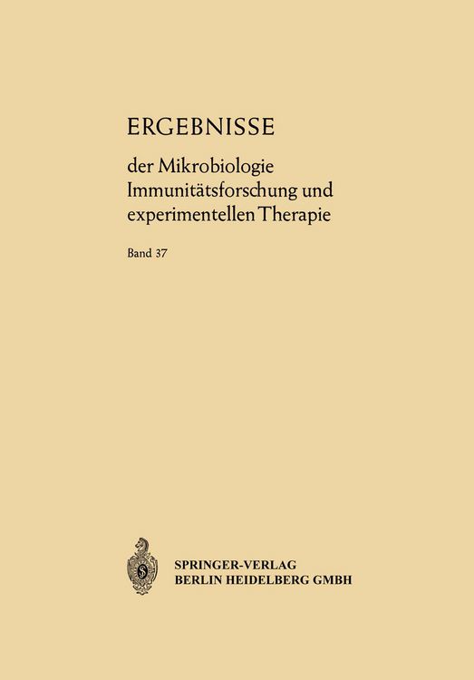Produktbild: Ergebnisse der Mikrobiologie Immunit&auml;tsforschung und Experimentellen Therapie