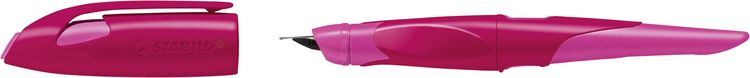 Produktbild: STABILO Ergonomischer Schulf&uuml;ller f&uuml;r Rechtsh&auml;nder mit Anf&auml;nger-Feder A -   EASYbirdy in beere/pink - Einzelstift - inklusive Patrone