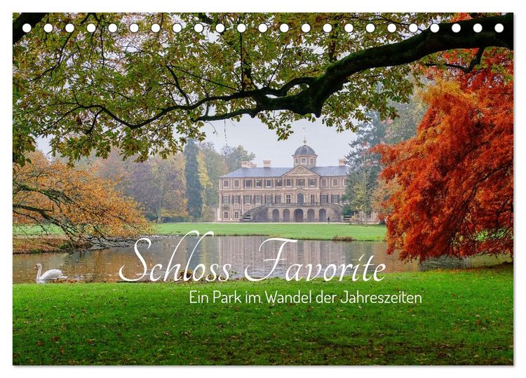 Produktbild: Schloss Favorite &ndash; Ein Park im Wandel der Jahreszeiten (Tischkalender 2026 DIN A5 quer), CALVENDO Monatskalender