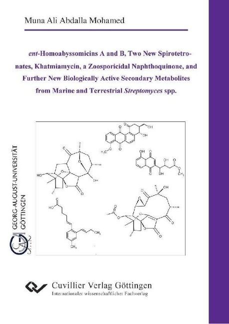 Produktbild: "ent-Homoabyssomicins A and B, Two New Spirotetronates, Khatmiamycin, a Zoosporicidal Naphthoquinone, and Further New Biologically Active Secondary