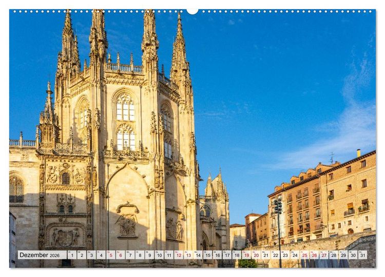 Produktbild: Ein Spaziergang durch Burgos (Wandkalender 2026 DIN A2 quer), CALVENDO Monatskalender