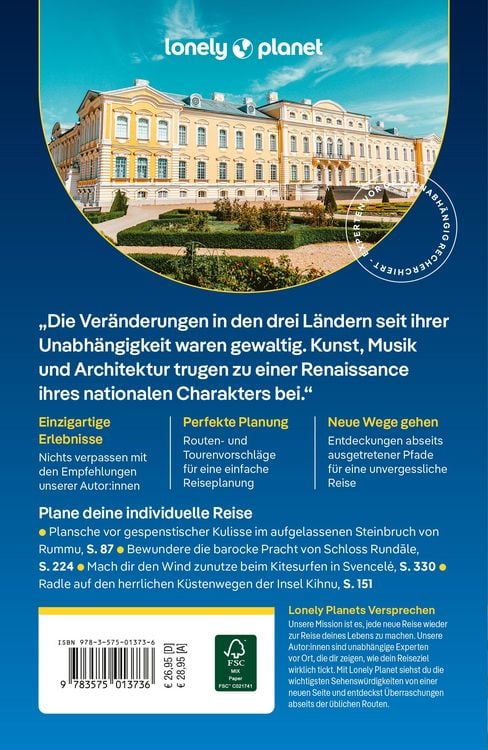 Produktbild: LONELY PLANET Reisef&uuml;hrer Estland, Lettland & Litauen