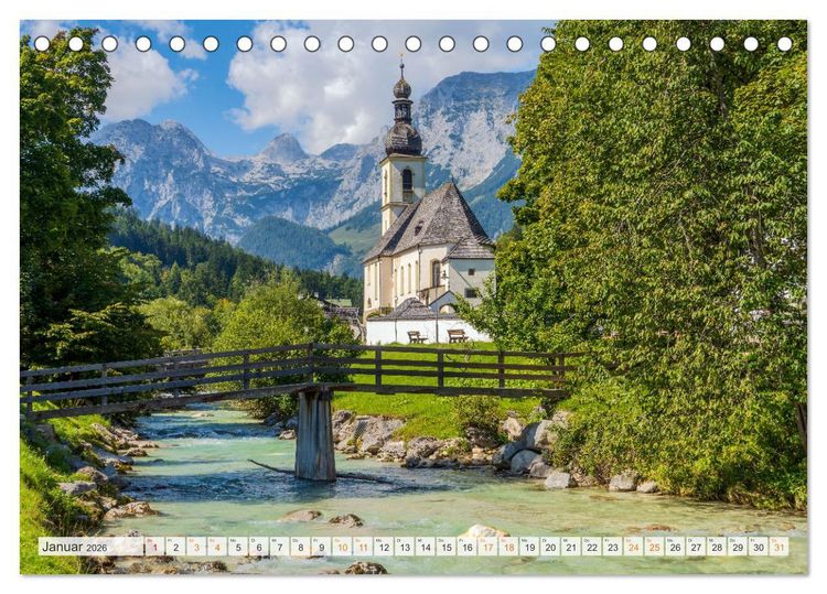 Produktbild: Berchtesgadener Land - Welt der Berge und Seen (Tischkalender 2026 DIN A5 quer), CALVENDO Monatskalender