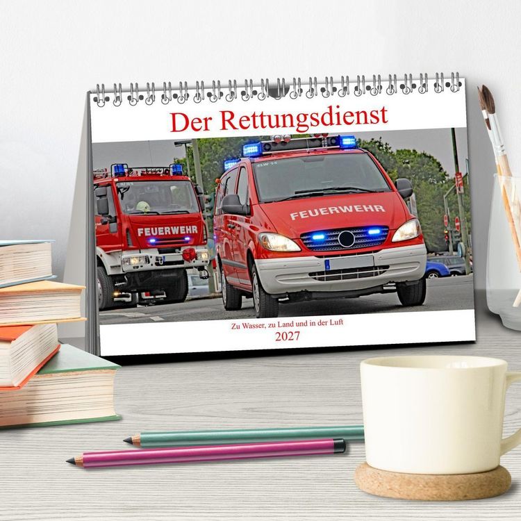 Produktbild: Der Rettungsdienst (Tischkalender 2027 DIN A5 quer), CALVENDO Monatskalender