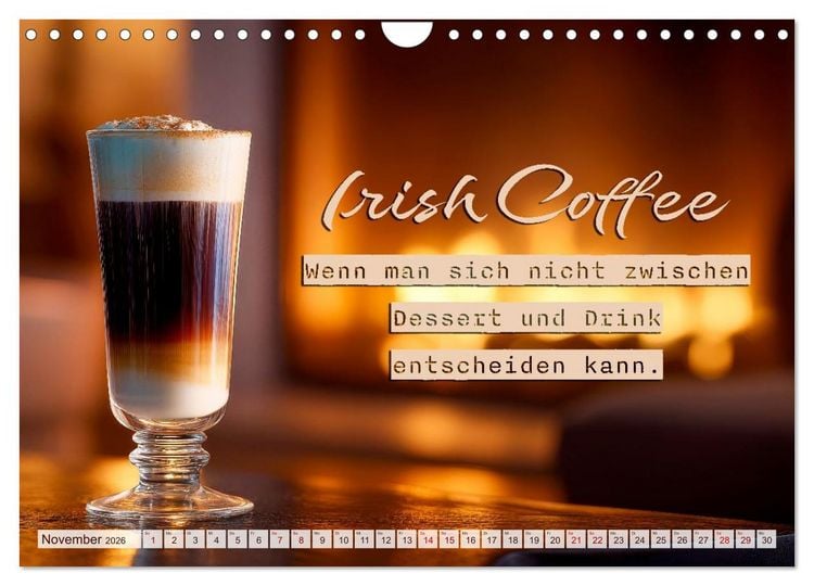 Produktbild: Kaffeemagie - Ein Jahr voller Genussmomente (Wandkalender 2026 DIN A4 quer), CALVENDO Monatskalender