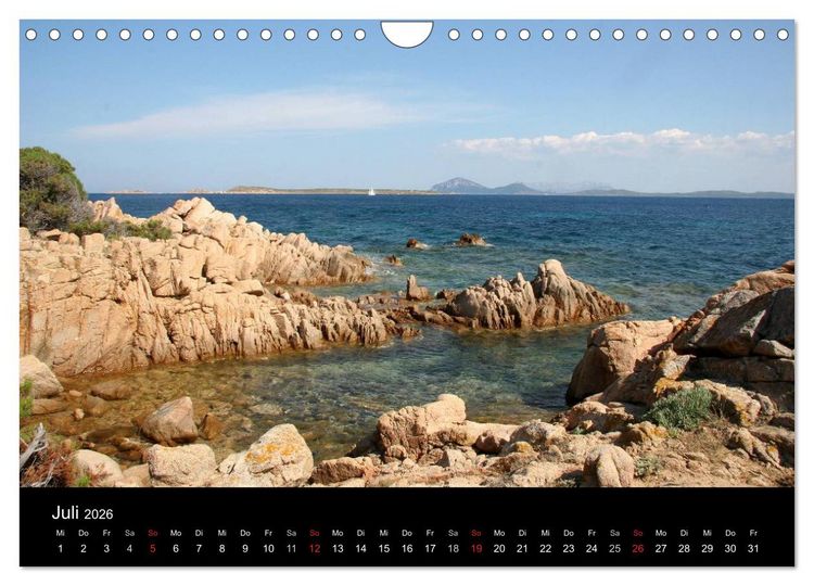 Produktbild: Sardinien 2026 (Wandkalender 2026 DIN A4 quer), CALVENDO Monatskalender