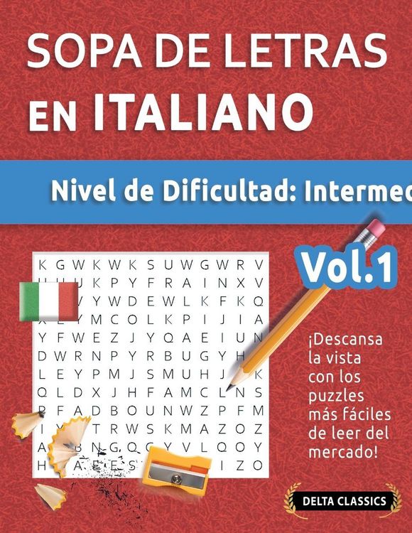 Produktbild: Sopa De Letras En Italiano - Nivel De Dificultad