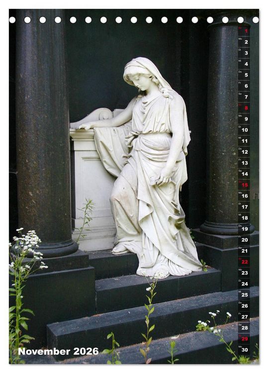 Produktbild: Friedhofsengel in Berlin (Tischkalender 2026 DIN A5 hoch), CALVENDO Monatskalender