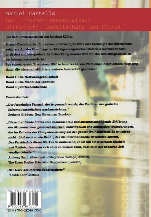 Produktbild: Der Aufstieg der Netzwerkgesellschaft