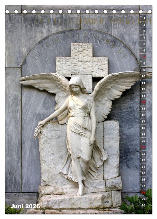 Produktbild: Friedhofsengel in Berlin (Tischkalender 2026 DIN A5 hoch), CALVENDO Monatskalender