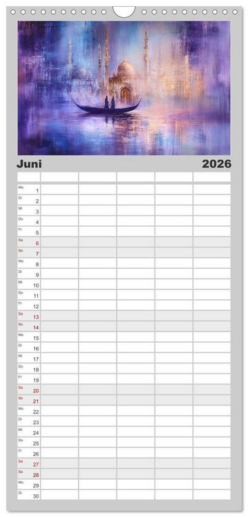 Produktbild: Familienplaner 2026 - Visionen aus 1001 Nacht mit 5 Spalten (Wandkalender, 21 x 45 cm) CALVENDO