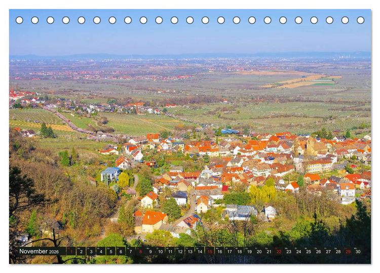 Produktbild: Gimmeldingen - Mandelbl&uuml;tenfest an der Deutschen Weinstra&szlig;e (Tischkalender 2026 DIN A5 quer), CALVENDO Monatskalender