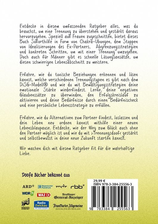 Produktbild: Trennungsdoof ist der ultimative Ratgeber f&uuml;r Frauen und M&auml;nner, die eine Trennung durchleben oder vor dieser Entscheidung stehen &ndash; mit Soforthilfe, Abgrenzungsstrategien und To-Do-Listen
