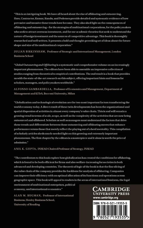 Produktbild: Global Outsourcing and Offshoring