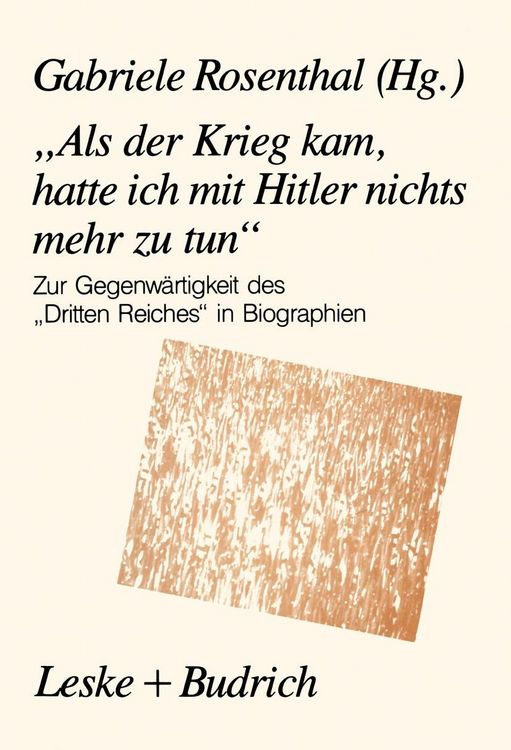 Produktbild: "Als der Krieg kam, hatte ich mit Hitler nichts mehr zu tun"