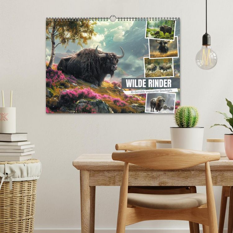 Produktbild: Wilde Rinder (Wandkalender 2026 DIN A3 quer), CALVENDO Monatskalender