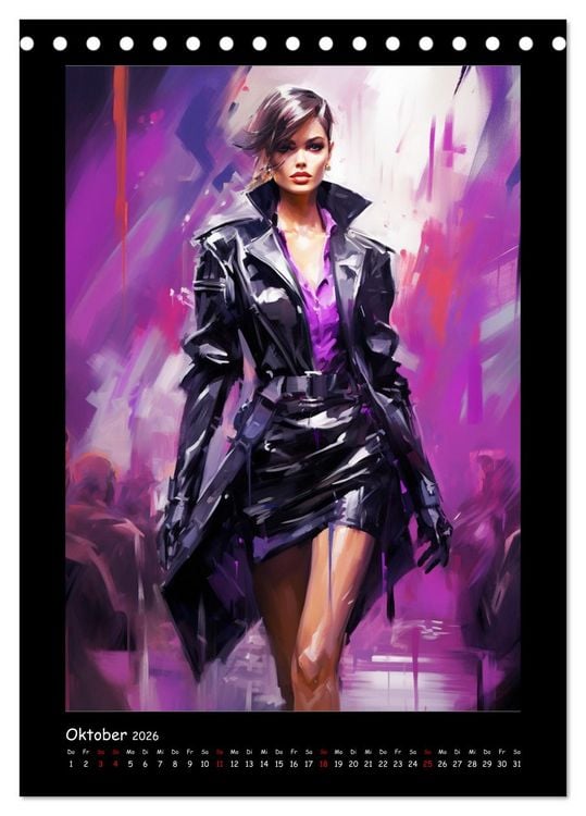 Produktbild: Cat Walk. Paintings (Tischkalender 2026 DIN A5 hoch), CALVENDO Monatskalender