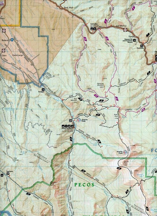 Produktbild: Santa Fe, Truchas Peak Map