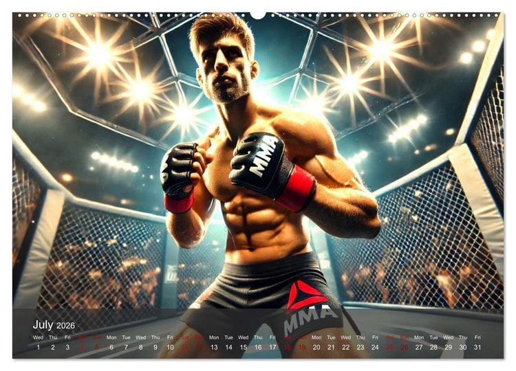 Produktbild: MMA UK - The ultimate fight (Wall Calendar 2026 DIN A2 landscape), CALVENDO 12 Month Wall Calendar
