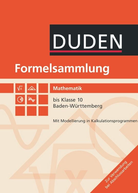 Produktbild: Formelsammlung bis Klasse 10 - Mathematik - Baden-W&uuml;rttemberg