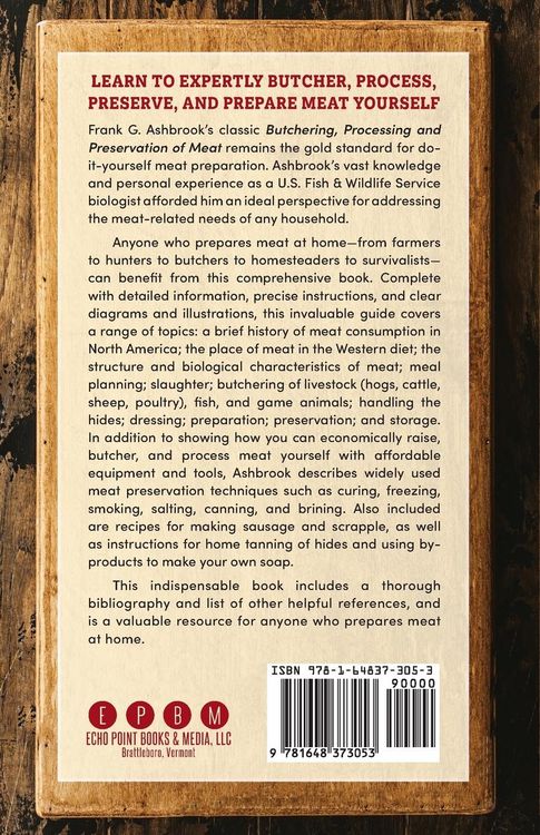 Produktbild: Butchering , Processing and Preservation of Meat