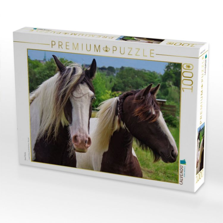 Produktbild: CALVENDO Puzzle Zwei Pferde | 1000 Teile Lege-Gr&ouml;&szlig;e 64x48cm Foto-Puzzle f&uuml;r gl&uuml;ckliche Stunden