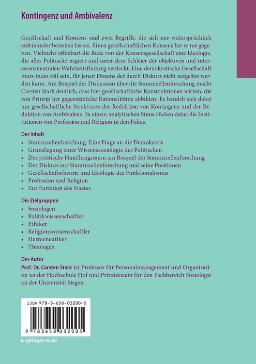 Produktbild: Kontingenz und Ambivalenz