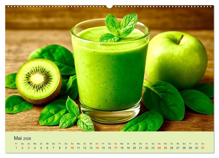 Produktbild: Gesunde Smoothies (Wandkalender 2026 DIN A2 quer), CALVENDO Monatskalender