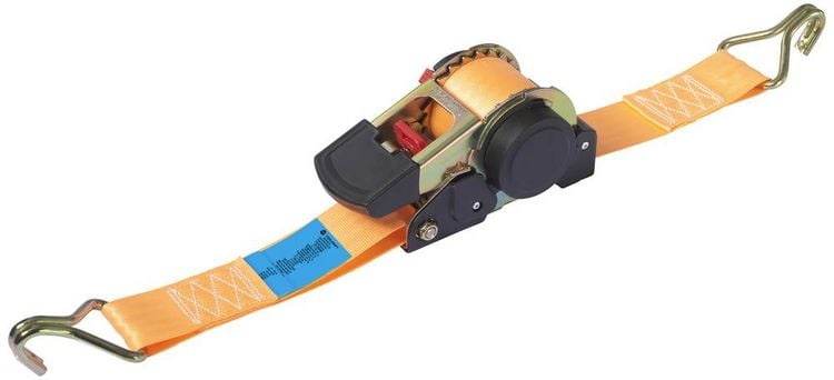 Produktbild: TOOLCRAFT TO-8689782 Selbstaufrollender Spanngurt Zugkraft LC Niederzurren (einzeln/direkt)=750 daN (L x B) 4.5 m x 50 mm Klemmschloss EN 12195-2