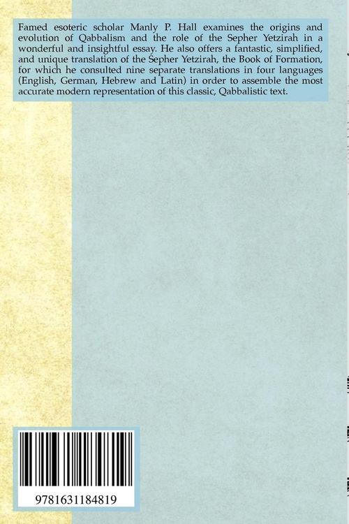 Produktbild: The Sepher Yetzirah and the Qabalah