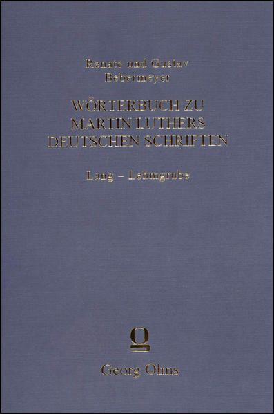Produktbild: W&ouml;rterbuch zu Martin Luthers deutschen Schriften Lang - Lehmgrube