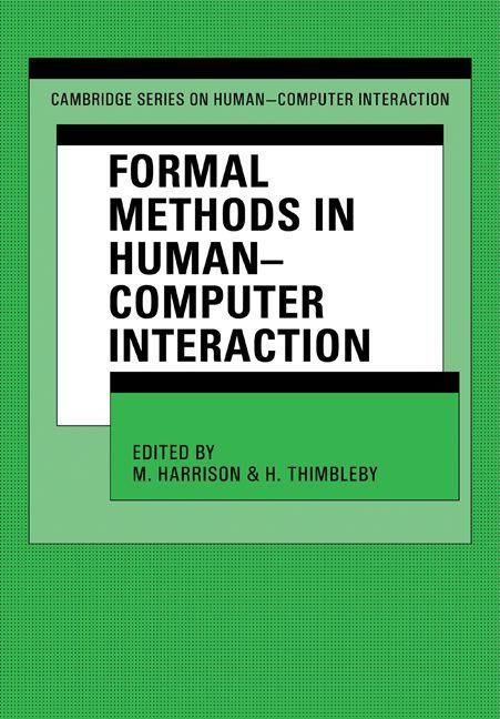 Produktbild: Formal Methods in Human-Computer Interaction