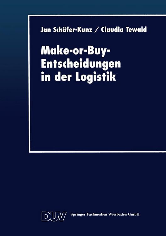 Produktbild: Make-or-Buy-Entscheidungen in der Logistik