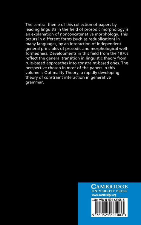 Produktbild: The Prosody-Morphology Interface