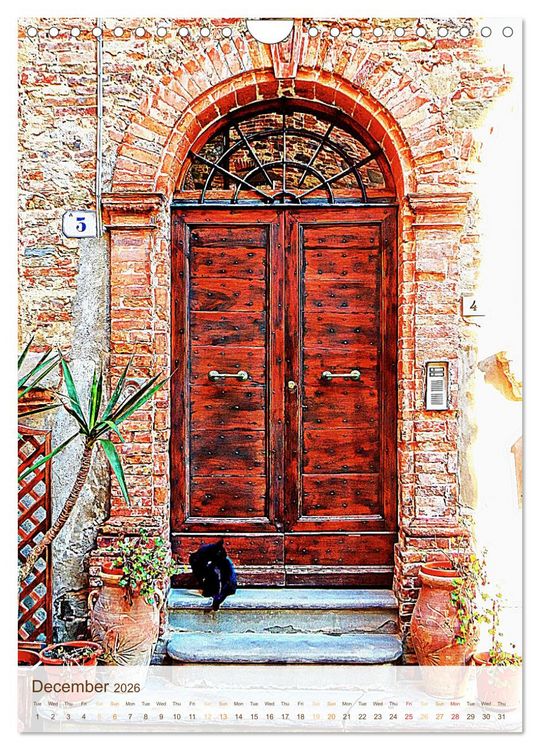Produktbild: Umbrian Doorways (Wall Calendar 2026 DIN A4 portrait), CALVENDO 12 Month Wall Calendar