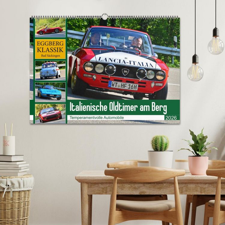Produktbild: Italienische Oldtimer am Berg (Wandkalender 2026 DIN A2 quer), CALVENDO Monatskalender
