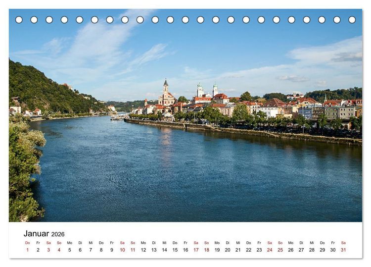 Produktbild: Impressionen aus Passau (Tischkalender 2026 DIN A5 quer), CALVENDO Monatskalender