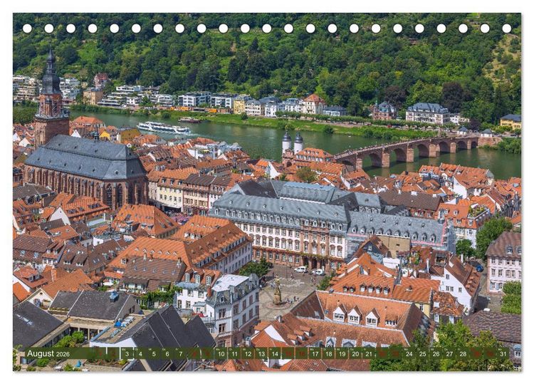 Produktbild: Heidelberger Neckarzauber (Tischkalender 2026 DIN A5 quer), CALVENDO Monatskalender