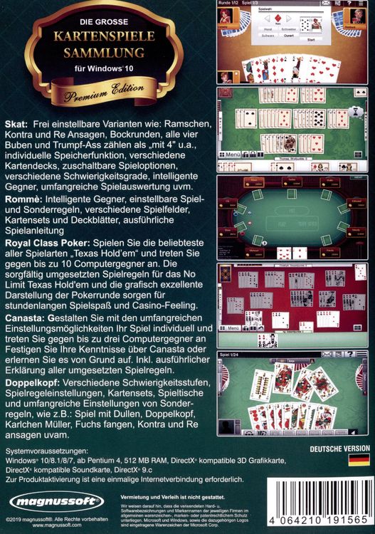 Die große Kartenspielesammlung - Premium Edition (Skat, Doppelkopf, Rommè, Poker, Canasta)