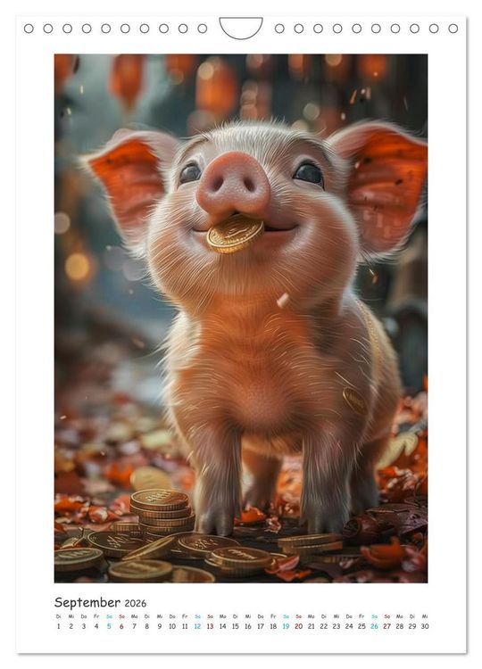 Produktbild: Schwein gehabt (Wandkalender 2026 DIN A4 hoch), CALVENDO Monatskalender