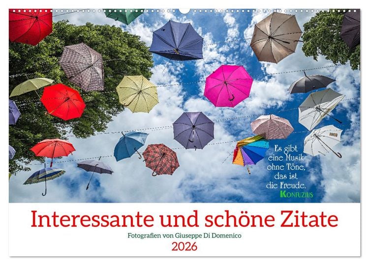 Produktbild: Interessante und sch&ouml;ne Zitate (Wandkalender 2026 DIN A2 quer), CALVENDO Monatskalender